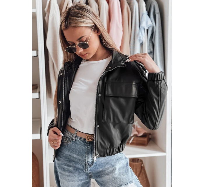 Dámská krátká oversize bunda typu bomber černá Dstreet model 21984297 - FashionStreet