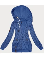 Světle modrá sportovní mikina s kapucí a se vzorem model 21310466 - 6&8 Fashion