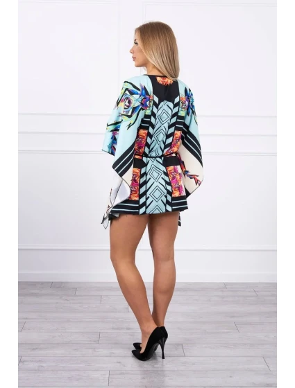 model 18746602 šaty s vázáním v pase v mátové barvě - K-Fashion model 18746602 šaty s vázáním v pase v mátové barvě - K-Fashion