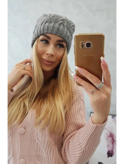 Fleecová čepice  tmavě šedá model 18750803 - K-Fashion