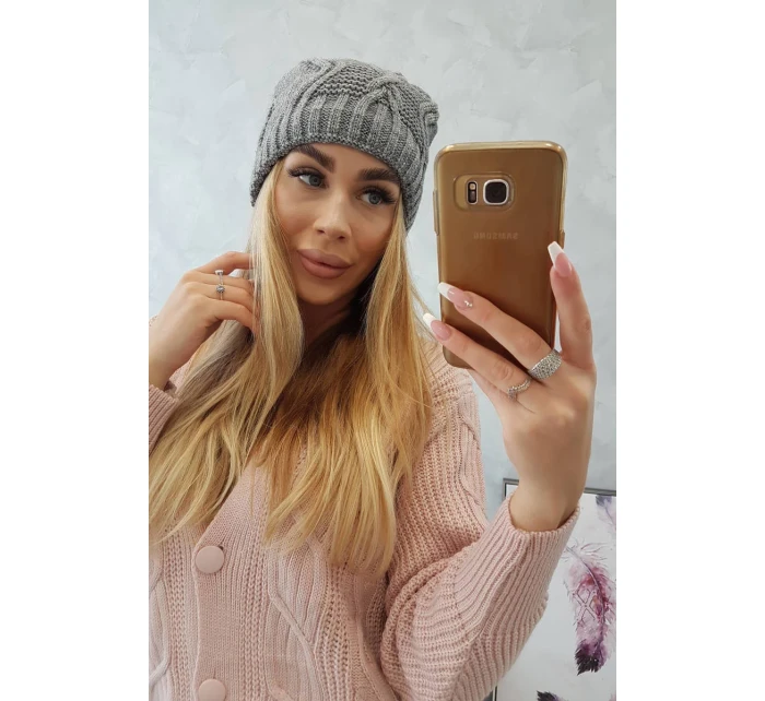 Fleecová čepice  tmavě šedá model 18750803 - K-Fashion