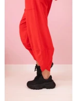 Bavlněná mikina kalhoty set červený