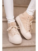 Zateplené Dámské Tenisky S Kožíškem  Big Star Béžové model 21675253 - Big Star Shoes