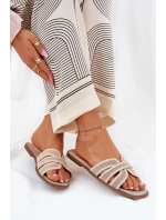 Klasické Dámské Plážové Pantofle Béžové model 21688725 - Boto