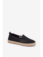 Dámské Espadrilky S Pletením model 21691959 Černé - VINCEZA