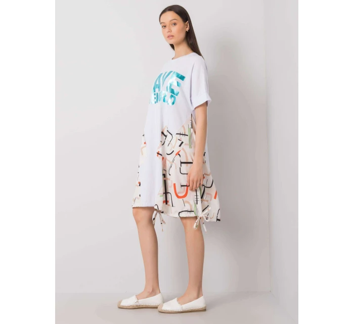 Sukienka DHJ SK model 21314322 biało beżowy - FPrice