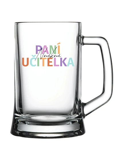 Personalizovaný pohár na pivo pre pani učiteľku/pána učiteľa