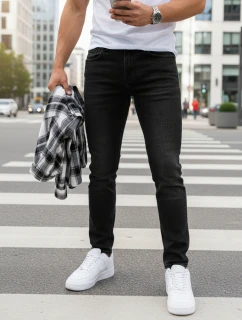 Spodnie męskie slim fit czarne model 22020887 - FashionStreet