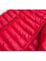 Tmavočervená krátka dámska prešívaná vesta (5M702-277) Tmavočervená krátka dámska prešívaná vesta (5M702-277)