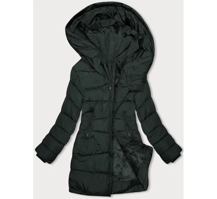 Asymetrické dámske sako v armádnej farbe (2M-21113)