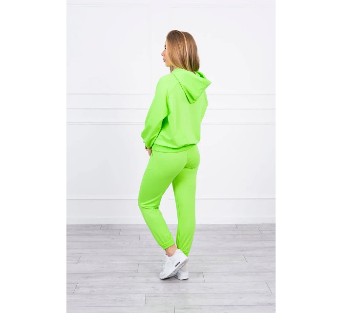Súprava mikiny s kapucňou neónovo zelená