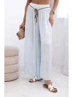 Dámske viskózové nohavice so širokými nohavicami modré Dámske viskózové nohavice so širokými nohavicami modré