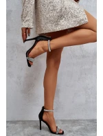 Eleganckie Sandałki Na Szpilce Czarne Patricio Eleganckie Sandałki Na Szpilce Czarne Patricio