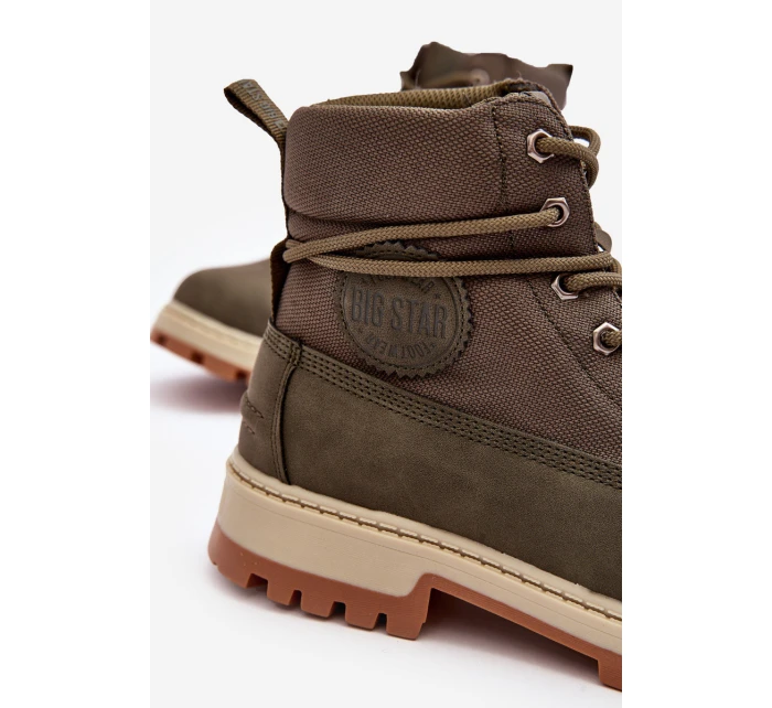 Męskie Botki Trapery Memory Foam Khaki Big Star KK174205