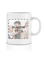 Personalizovaný klasický biely keramický hrnček s objemom 300 ml s fotografiou
