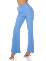 Elegant high-waisted business style flared pants