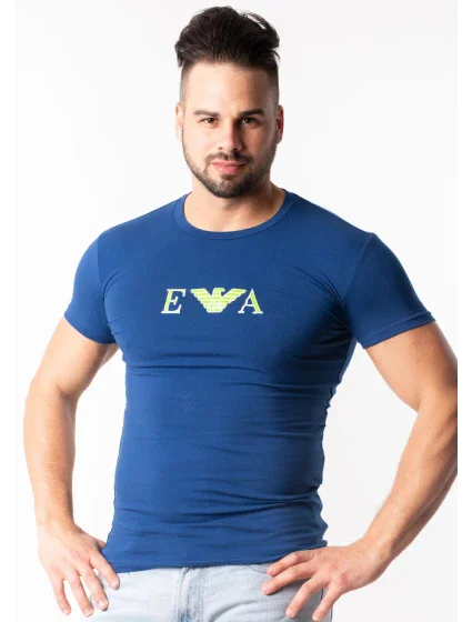 Pánske tričko 111035 9P523 modrá - Emporio Armani