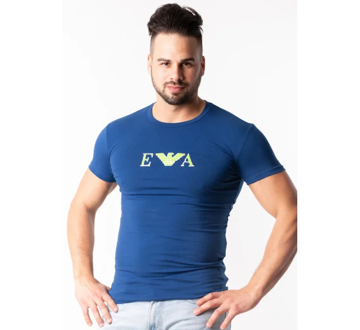 Pánske tričko 111035 9P523 modrá - Emporio Armani