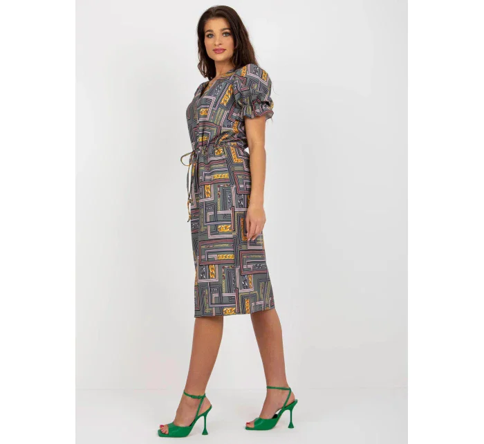 Dámske šaty LK SK 507468.75P Khaki mix - FPrice