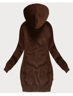 Hnedá dlhá dámska mikina (AMG-738/1)