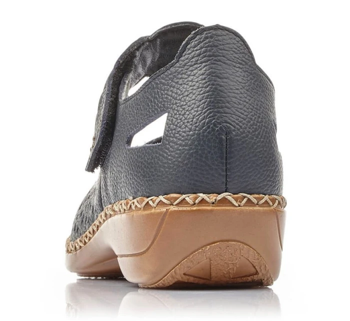 W model 22008934 tmavě modrá kožená polobotka - Rieker