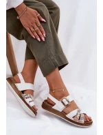 Dámské Sandály S Přezkou model 21697903 Bílé - Inblu