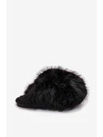 Kožešinové dámské pantofle černé model 21709082 - Boto Kožešinové dámské pantofle černé model 21709082 - Boto