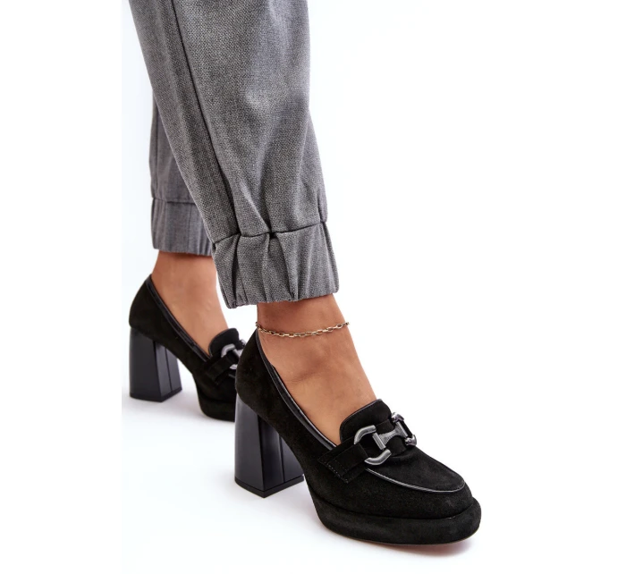 Kožené lodičky 2706 černé - Laura Messi