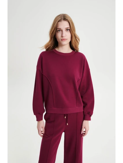 Vamp - Jednofarebná mikina s dlhým rukávom 19377 - Vamp