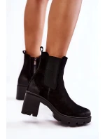 Zamszowe Damskie Botki Na Platformie Czarne Lemar Martine Zamszowe Damskie Botki Na Platformie Czarne Lemar Martine