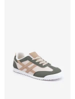 Niskie Tenisówki Trampki Damskie Beżowo-Zielone Eezore