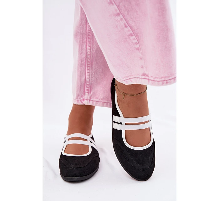 Sportovní baleríny s elastickými pásky Černé Donatella Sportovní baleríny s elastickými pásky Černé Donatella