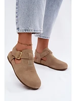 Dámske prírodné semišové sandále Big Star TT274542 beige Dámske prírodné semišové sandále Big Star TT274542 beige