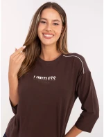 Bluzka RV BZ model 21406730 ciemny brązowy - FPrice Bluzka RV BZ model 21406730 ciemny brązowy - FPrice