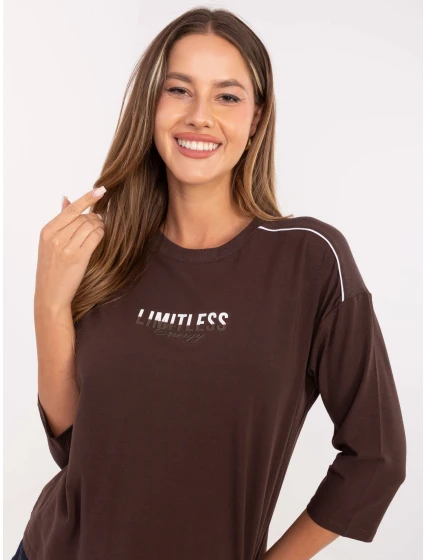 Bluzka RV BZ model 21406730 ciemny brązowy - FPrice Bluzka RV BZ model 21406730 ciemny brązowy - FPrice