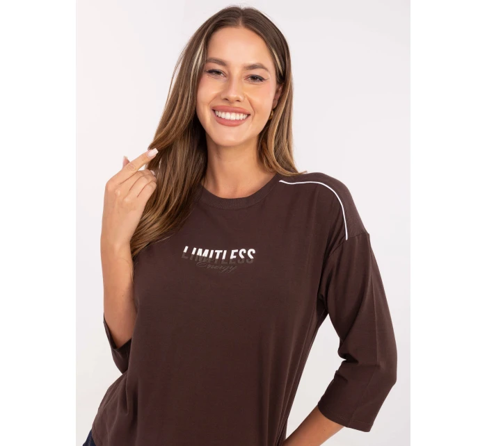 Bluzka RV BZ model 21406730 ciemny brązowy - FPrice Bluzka RV BZ model 21406730 ciemny brązowy - FPrice