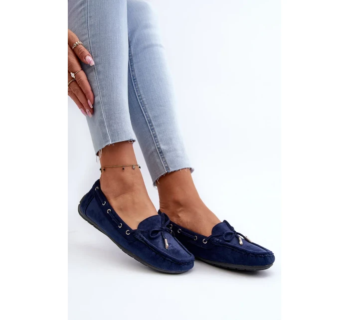 Dámske semišové mokasíny Navy Blue Si Passione