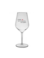 PROTOŽE BÝT POLICISTKA NENÍ PRDEL - čirá nerozbitná sklenice na víno 470 ml