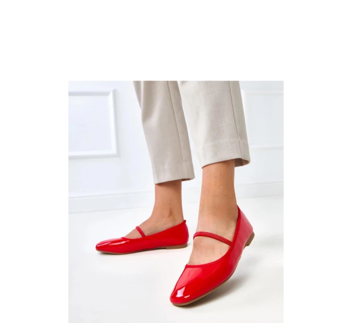 Balerinky model 21937859 červené Solea - SWEET SHOES