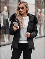 Kurtka damska zimowa FIXMIX pikowana z kapturem czarna FashionStreet TY4672