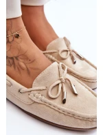 Dámské semišové mokasíny béžové model 21625521 - Boto Dámské semišové mokasíny béžové model 21625521 - Boto
