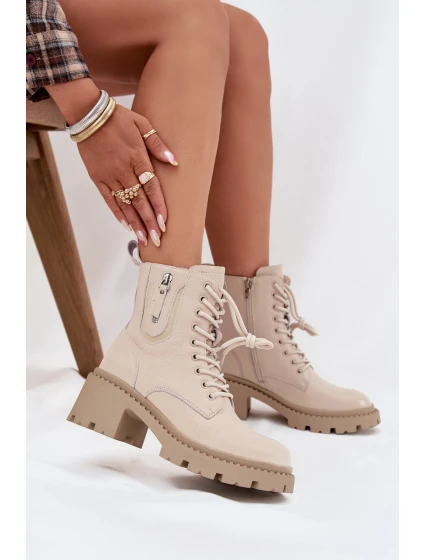 Dámske členkové topánky Vinceza so zateplením - béžové Dámske členkové topánky Vinceza so zateplením - béžové