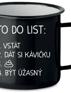 TO DO LIST:  BÝT ÚŽASNÝ - černý plecháček 350 ml