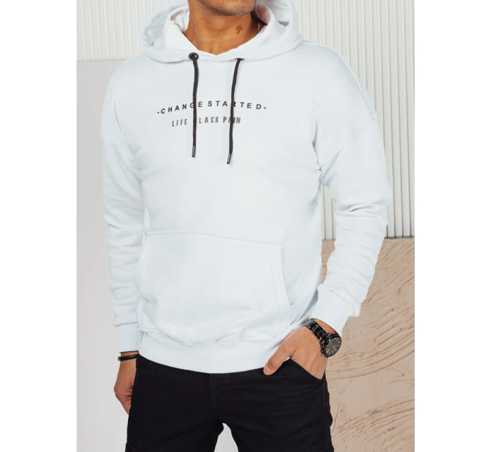 Pánská bílá mikina s potiskem Dstreet model 21976144 - FashionStreet