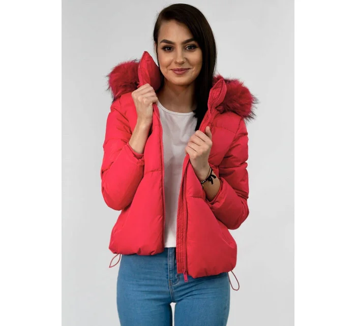 ZIMOWA KRÓTKA PIKOWANA KURTKA DAMSKA CZERWONA model 21242154 - Libland