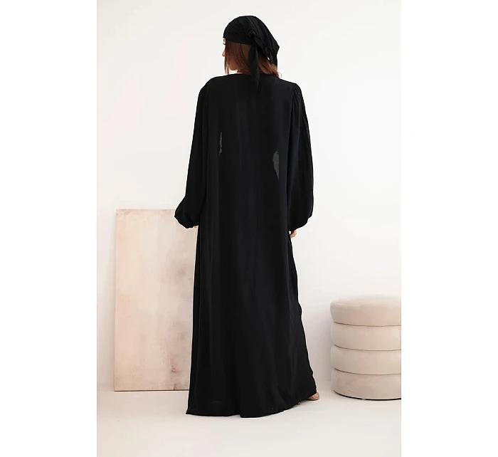 Dámsky viskózový 4-dielny set v boho štýle čierny