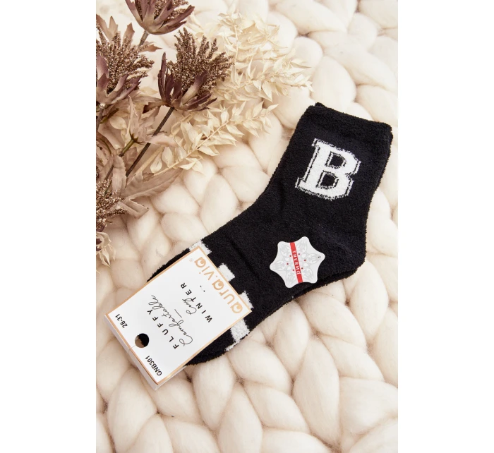 Młodzieżowe Ciepłe Skarpety Czarne