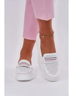 Dámské Kožené Mokasíny Bílé model 21696947 - EVENTO