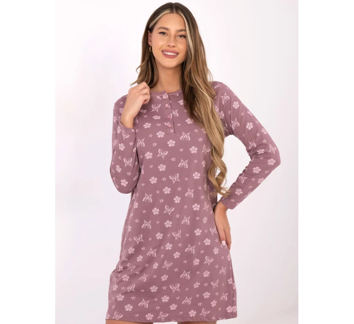 DU KN nočná košeľa FP 101.19 tmavoružová