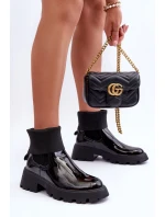 Dámské lesklé boty s černé model 20017259 - Kesi Dámské lesklé boty s černé model 20017259 - Kesi